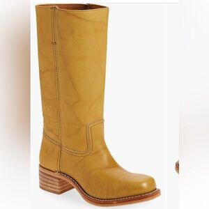 New Frye Campus 14L Wide Calf Leather Boots Banana Sz 10